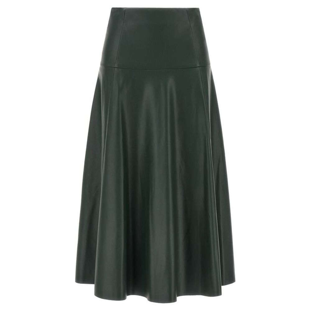 Nude Women Eco-Leather Skirt